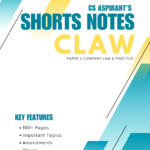 COMPANY LAW SHORTS NOTES | CS EXECUTIVE NEW SYLLABUS (PDF)