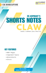 COMPANY LAW SHORTS NOTES | CS EXECUTIVE NEW SYLLABUS (PDF)