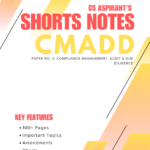 CMADD SHORTS NOTES | CS PROFESSIONAL NEW SYLLABUS (PDF)