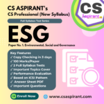 ESG Full Syllabus Test Series | CS PROFESSIONAL NEW SYLLABUS