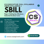 SBILL Full Syllabus Test Series | CS EXECUTIVE | CS Aspirant