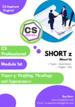 Drafting, Pleadings and Appearances Short Notes | CS PROFESSIONAL