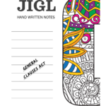 GENERAL CLAUSES ACT HANDWRITTEN NOTES II JIGL